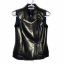 W By Worth Worth zippered faux leather duochrome moto vest size 0 Photo 16