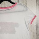 Wildfox NWT Wild Fox White Pink Graphic Thinking About The Gym T-Shirt Women's Medium Photo 7