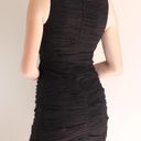 Calvin Klein Gothic Ruched Little Black Dress Photo 3