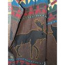 Vintage Painted Pony Moose Bear Coyote Print Cropped Tapestry Jacket Beaded Size undefined Photo 7