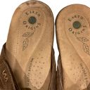 Earth Origins Leather Slides Sandals Shoes Brown Comfort 11 Flip Flops Photo 2