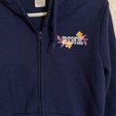 PINK - Victoria's Secret Victoria's Secret PINK Navy Blue Zip Up Hooded Sweatshirt - Size XS Photo 7