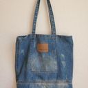 American Eagle  Womens Jean Denim Bag Shoulder Tote distressed Ladies Pur… Photo 0