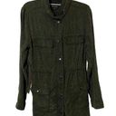 Dear John  Women Dark Green Hidden Hood Cinched Pockets Utility Jacket‎ Size S Photo 0