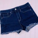 Gap 1969  Women's Slim‎ Cut Off Maddie Short Size 26R Mid Rise Raw Hem Dark Wash Photo 0