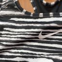 Nike  Black & White Striped Dri-Fit Sports Bra Photo 1