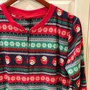 One Piece Christmas Pajamas PJs Fair Isle Frosty  Zip Up Red S Photo 1