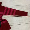 Tahari NEW  Maroon Mock Neck Stripe Sweater Size XLarge Photo 4