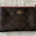 Coach  Double Corner Monogram Zip Wallet Wristlet Photo 1