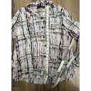 Habitat LIV BY  Small Crinkle Button Up Airy Shirt Art To Wear Lagenlook Tunic Photo 2