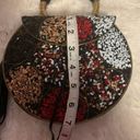 Sam Edelman  MULTI STONED HANDBAG WITH LEATHER TASSLE and HARD SHELL CASING Photo 11