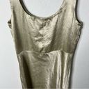 Vince  Crinkle Satin Sleeveless Fitted Midi Slip Dress Gold Womens Size 10 Photo 5