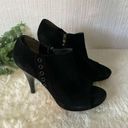 via spiga  Open Toe Ankle Booties Black Suede 10 Photo 3