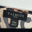 Talbots  Leopard Print Belted Dress Plus Size 22W Cinched Waist Shirred Cuffs Photo 6