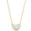 Kendra Scott  ari heart gold pendant necklace in dichroic glass Photo 0