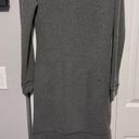 Tacera  grey long sleeve sweatshirt dress in PS Photo 2