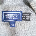 Krass&co FARIBAULT WOOLEN MILL  Grey Plaid Sleeveless Sweater Cardigan Fringed Women's Photo 1