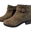 Clarks  Maye Strap Leather Ankle Boots Dark Taupe 8W Photo 3