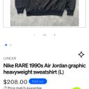 Nike Jordan 90’s RARE  Graphic Sweatshirt Black Large Photo 3