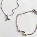 Set of 2 beach themed silver anklets Photo 4