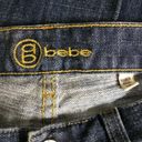 Bebe Womens  Bootcut Blue Low Rise Jeans 27P Whiskers Medium Wash Photo 2