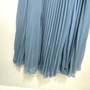 Azazie  Lindie A-Line Pleated Chiffon Floor Length Bridesmaid Dress Dusty Blue 10 Photo 12