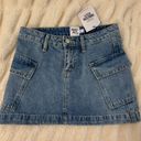 Princess Polly Denim Mini Cargo Skirt New With Tags Photo 0