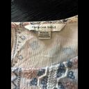 American Eagle Am. Eagle Pink Gray Ruffled Long Sleeved Boho Peasant Blouse Photo 2