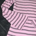 Talbots Size L long bell sleeve, pink and black striped dress/ tunic  100% cotton Photo 4