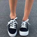 Soda Black Canvas Lace Up Sneaker  Photo 0