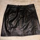 Leather Skirt Black Size M Photo 0