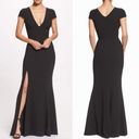 Dress the Population NWOT  dress Karla v neck trumpet gown black Small S Photo 1