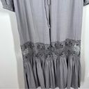 Rusty  USA bell bottom jumpsuit w/ lace detail women’s size s bohemian Photo 3