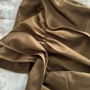 LPA  from Revolve satin brown wrap top with tie closure, size M boho statement Photo 7