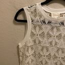 Deletta Anthropologie  White Lace Scalloped Hem Tank Top Size XS Photo 5