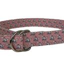 Vineyard Vines  Pink boat Logo D-Ring Belt 100% Cotton Size Small Photo 1