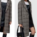 All Saints Dustie Check Duster Jacket Size 10 Photo 2