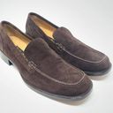 Loro Piana  Brown Suede Square Toe Moccasin Leather Loafer Size 37.5 / US 7 Photo 0