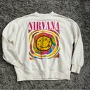 Nirvana White  Oversized Crewneck Sweatshirt hoodie size small Photo 0