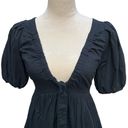 Abercrombie & Fitch Puff Sleeve Black Mini Dress XS Photo 6