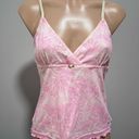 Tommy Hilfiger  Pink White Tank Top Floral Lace Coquette Nighty Feminine Y2K Photo 0