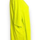 Lane Bryant  Women's Plus Bright Highlighter Yellow Perfect Sleeve Tee 22/24 NWOT Photo 3