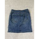 prAna  Women's Broadway Denim Skirt in Dark Wash Blue, Size 10 Photo 4