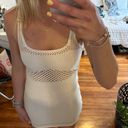 ZARA White Knit Crochet Mini Dress Photo 1