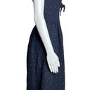 Blue Rain  Fit & Flare Dress Navy Blue Multicolor Swiss Dot Tie Front Sleeveless Photo 1