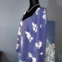 Tinsel Town Denim Couture Tinsel Size PM V Neckline Floral Boho Blouse Photo 4