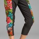 Line and Dot NWT  Rainbow Tropical Silk Pants Cropped Size Small S NEW Photo 0