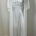 In Bloom  by Jonquil Lace Satin Long Lingerie White Nightgown Size Small Medium Photo 6