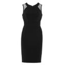 White House | Black Market WHBM Iconic Mesh Inset Sheath Dress in Black Size 4 Photo 4