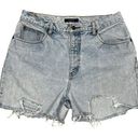 Vintage Bill Blass Jean Shorts Women's Size 14 Cutoffs Thrashed Light Wash Denim Blue Photo 0